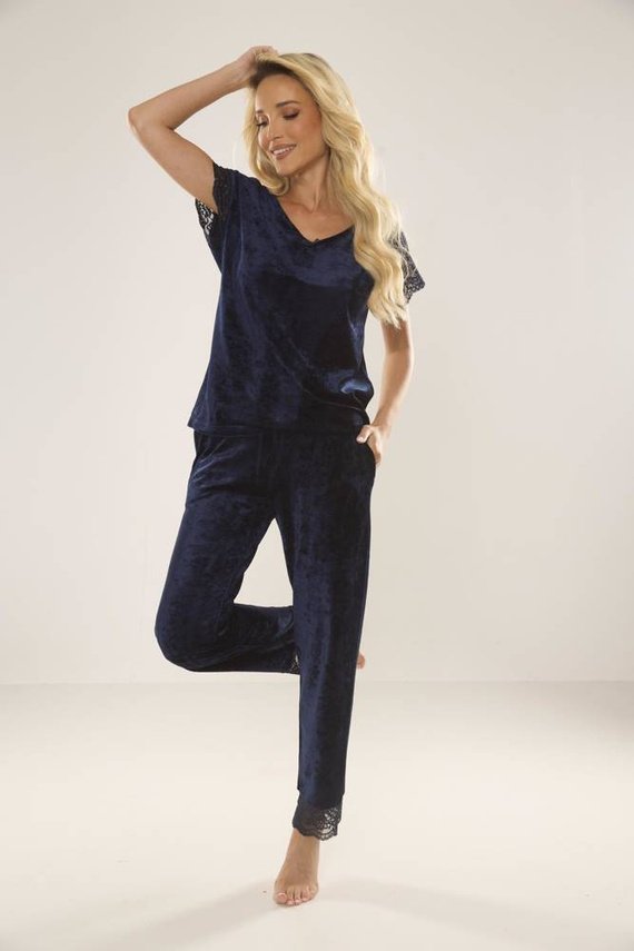 631 Milagros Damen-Schlafanzug Forex - navy blau