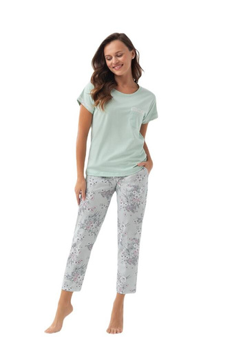 342 Luna Damenpyjama – grün