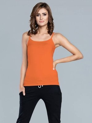 Ibiza Shirt Damen schmale Träger Italienische Mode- orange