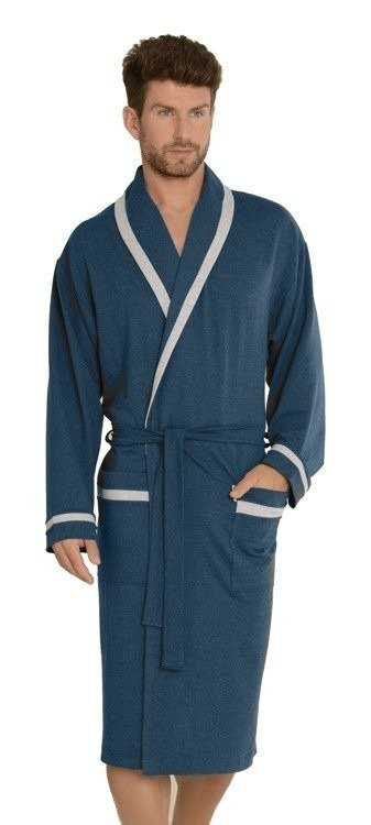 564 Bruno Herren Bademantel De Lafense - Denim