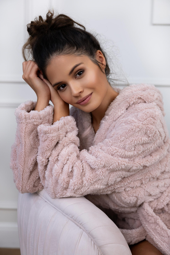 Giulia Sensis Damenbademantel – Dirty Pink