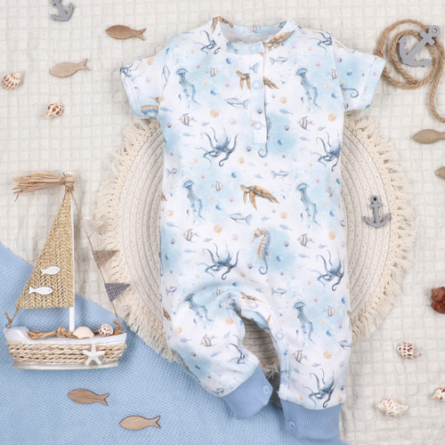 ABN-5452 Sea Of Joy Baby Rampers Nini – Bio-Baumwolle, bequeme Druckknöpfe