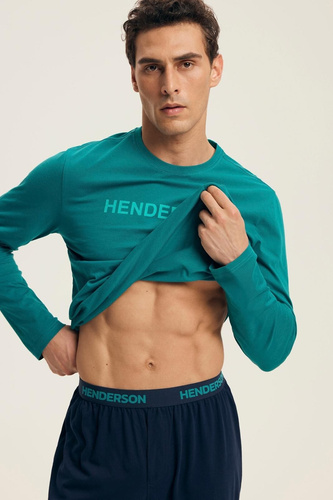 Core 43490 Vise Henderson Herren-Pyjama grün – Baumwolle, lange Ärmel, elegante Verpackung