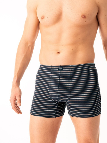 Herren-Boxershorts Key MXH 311, Marineblau – Baumwolle, bequem und luftig