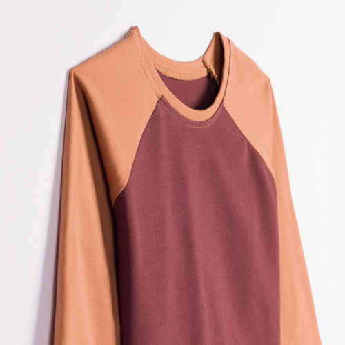 228143 Nicol FARMA Jungen-Raglanshirt aus Baumwolle, dunkelbraun