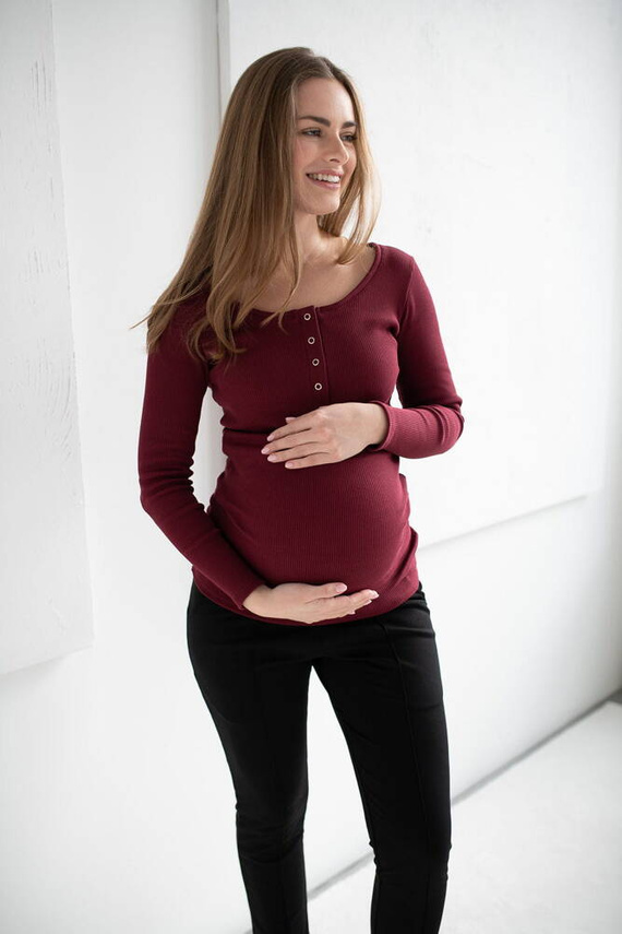 Tummy Umstands- und Stillbluse Milk&Love bordeaux