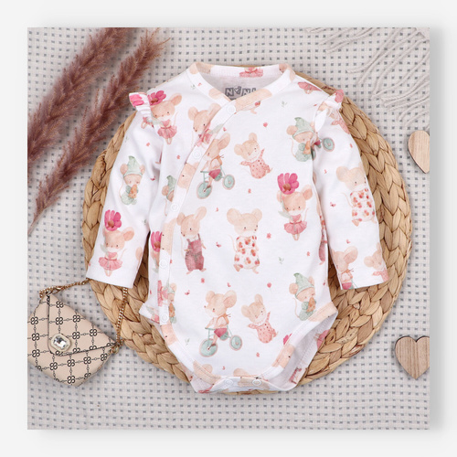 Babyset NINI Little Mouse Bio-Baumwolle Body Strampler Mütze Mädchen