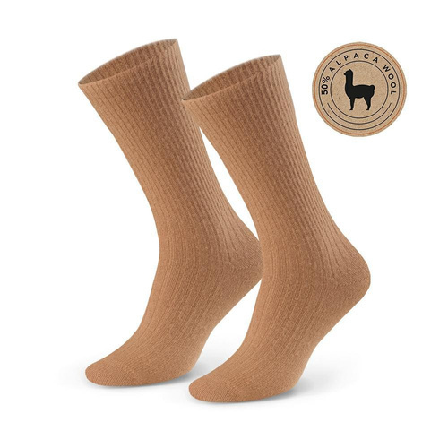 Art.044 Alpaka Damenwollsocken Steven - 006 Honig