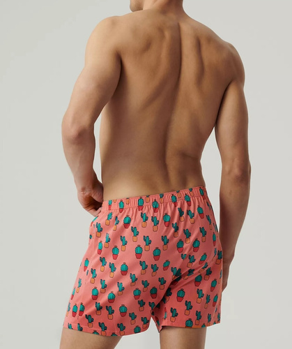 2MBH-005 Atlantic Herren-Boxershorts – Marineblau-Koralle