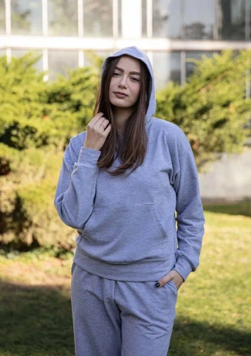 DK-K-B8 Dkaren Damen-Trainingsanzug-Set – Grau