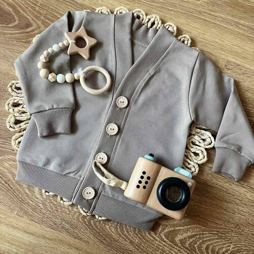 MD013 Mamatti Baby-Strickjacke – braun