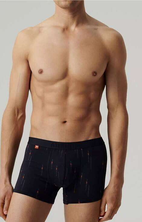 3MH-210 Atlantic Herren-Boxershorts – Marineblau-Grün