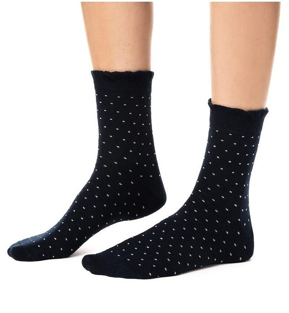 Damen Socken Steven art.099 Baumwolle Bunte Muster Flache Naht - 145 Marineblau