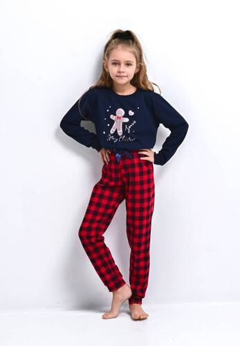Amma Kids Sensis Schlafanzug für Mädchen - navy blau