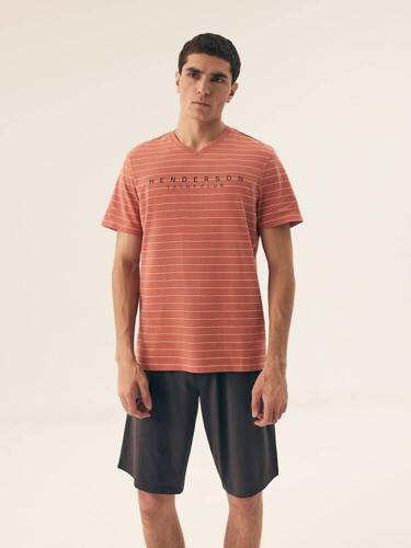 42635 Deli Henderson Premium Herrenpyjama – Kupfer