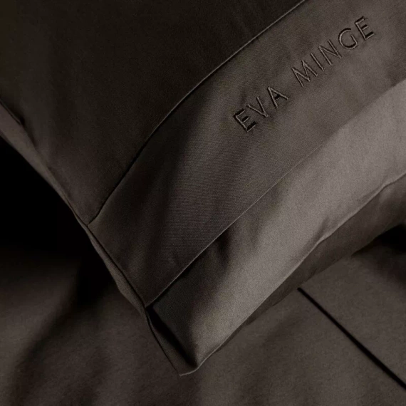 1G Elegant Pościel satynowa Eva Minge Eurofirany brązowy | Makosatyna 100% bawełna