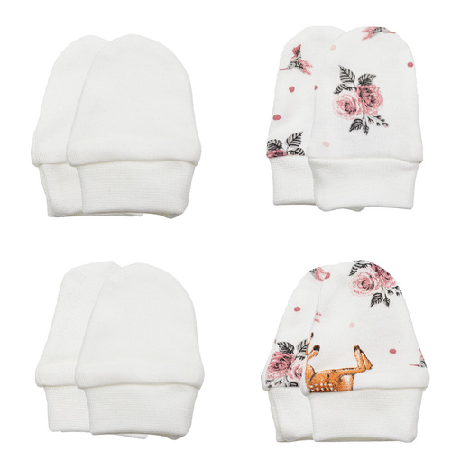 216083 Lala Baumwollhandschuhe 4er-Pack Nicol – Kratzpads für Babys