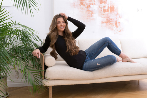 Ibiza Bluse Damen Langarm Italienische Mode - schwarz