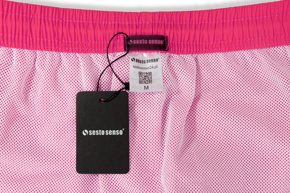Sesto Senso Herren Badeshorts schnell trocknend Strandshorts mit Taschen pink