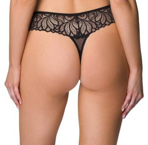 S-3931/4 Nerine Damen-Tanga-Matte – schwarz