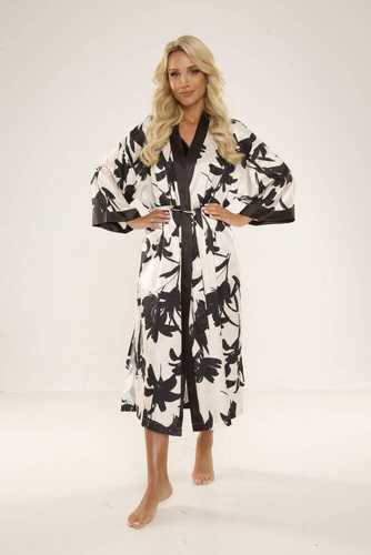 734 Brianna Damenbademantel De Lafense - schwarz