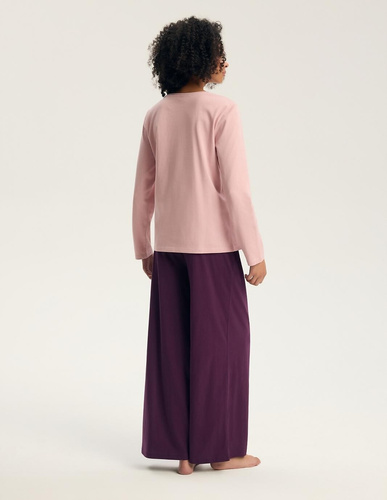 Damen-Pyjama Henderson 45443 Galla Rosa 100% Baumwolle Langarm