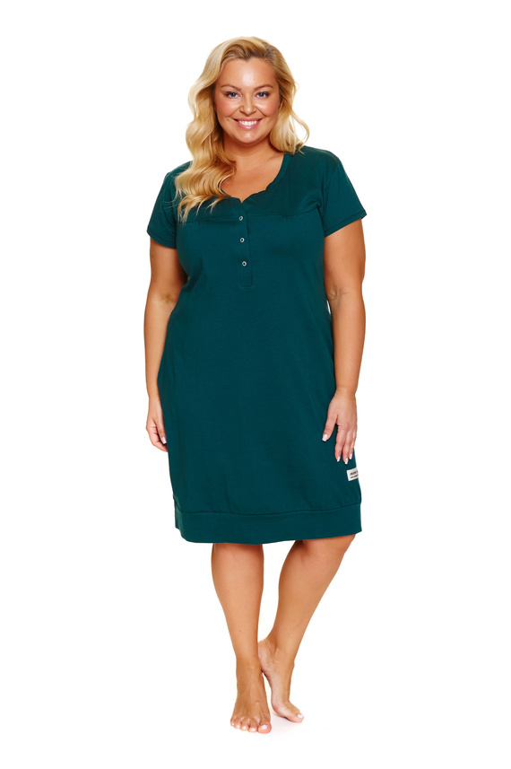 4348 Doctor Nap – Umstands- und Stillnachthemd | 100 % Baumwolle, polnische Produktion – Smaragd