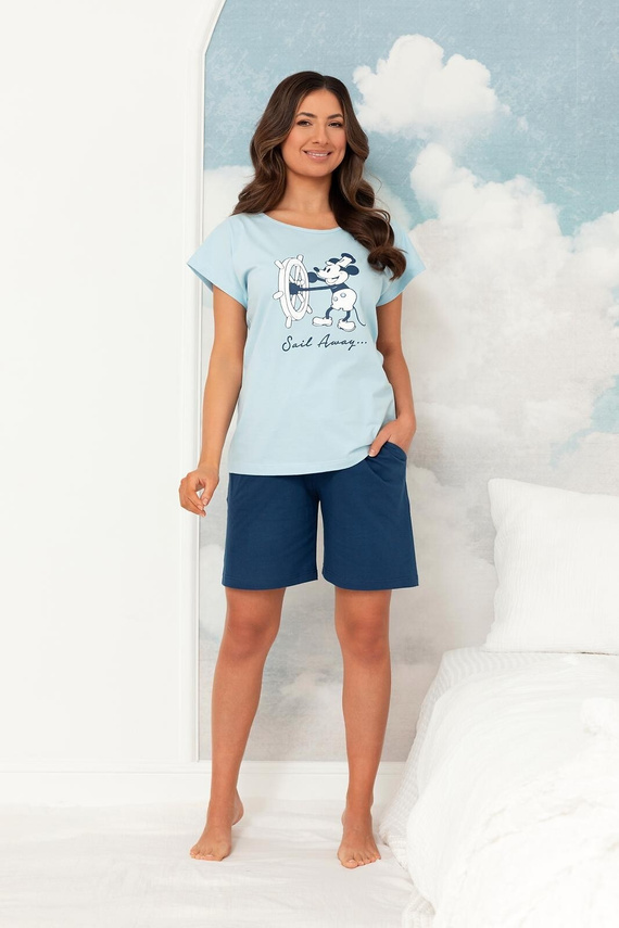 Damenpyjama Regina 4012 Baumwolle Mickey Mouse kurz bequem