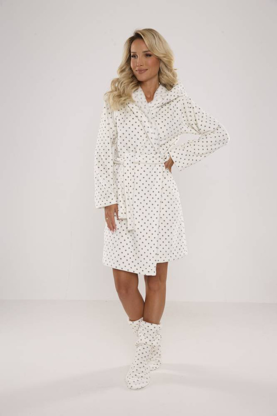 546 Melanie Damen Kurzer Morgenmantel Forex - ecru