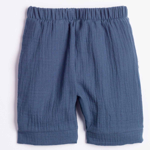 Jungen-Shorts Nicol 224372 Musselin 100% Baumwolle Sommer - Marineblau