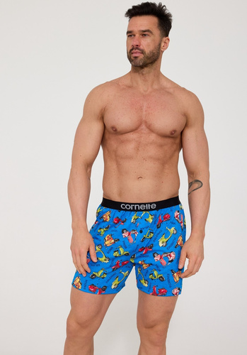 Cornette 881/03 Classic Herren Boxershorts 100% Baumwolle Blau mit Vespa-Print
