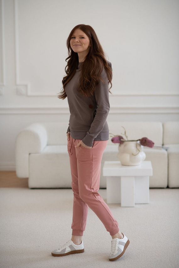 Umstands-Jogginghose mit Kräuterrose von Milk&Love