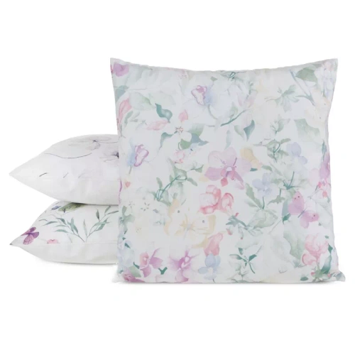 Kissenbezug 45x45 Mink 29 Eurofirany Samt Blumen dekorativ