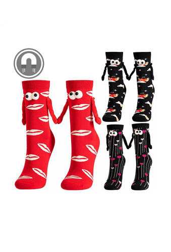 Socken Friends CSLW250-009 Moraj – Symbolische Socken mit 3D-Augen und magnetischen Händchen