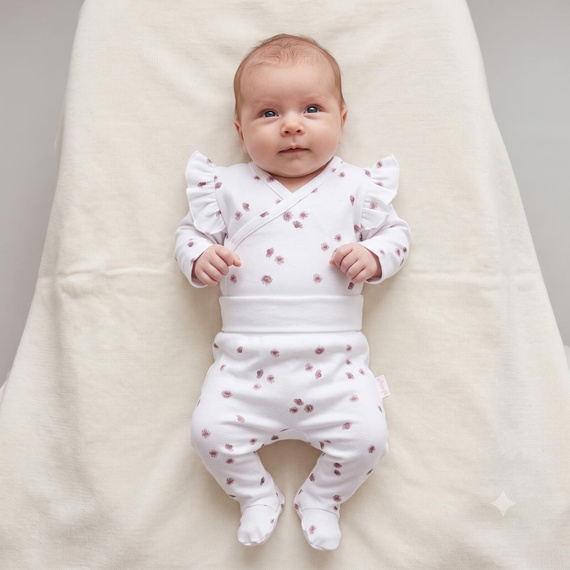 Nicol Hania 226009 Baby-Halbhosen 100% Baumwolle Blumen Creme