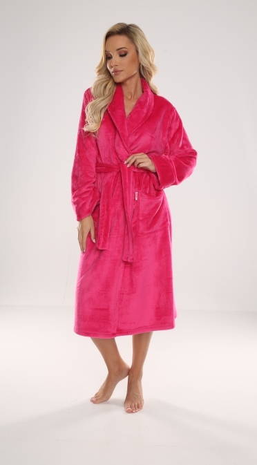 628 Abigail Long Forex Damen Bademantel - Himbeere