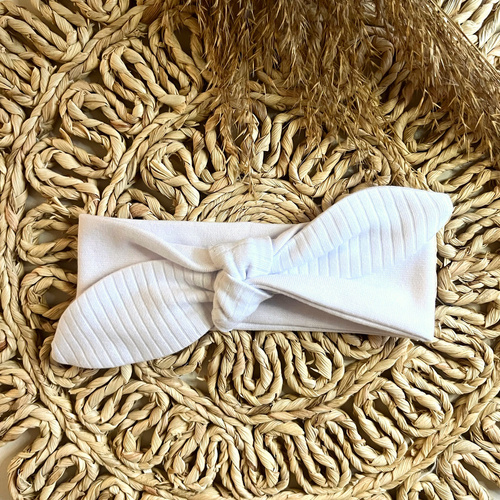 OK084 Mamatti Ribbon Baby-Stirnband – weiß