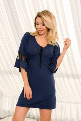 Basilan Halka Kalimo Damen Nachthemd - navy blau