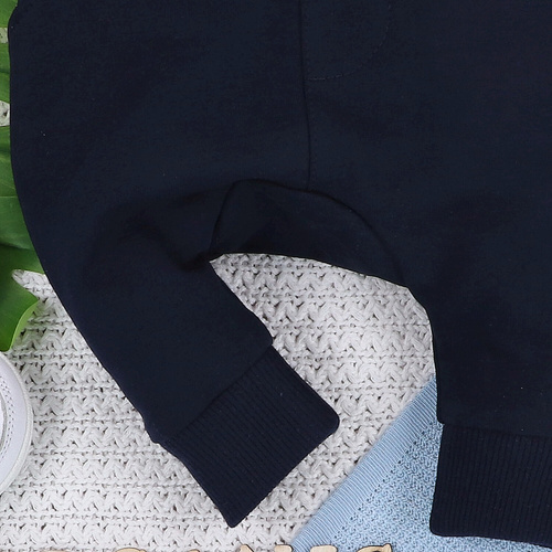 ABN-5393 Fun Origami Nini Jogginghose aus Bio-Baumwolle, Marineblau