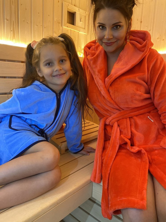 374 / 375 Desiree Kinderbademantel - blau