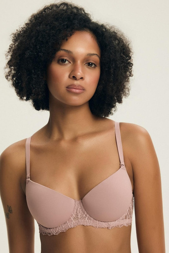 Push-up BH aus Mikrofaser mit Spitze und herausnehmbaren Pads