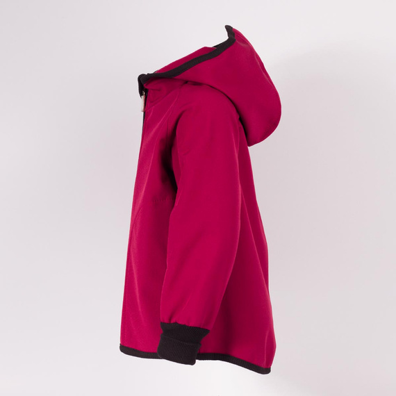 229002 Nicol Softshelljacke für Mädchen mit Kapuze, Fleece, reflektierend – bordeaux
