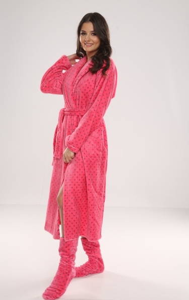 548 Melanie Langer Morgenmantel für Frauen Forex - Himbeere