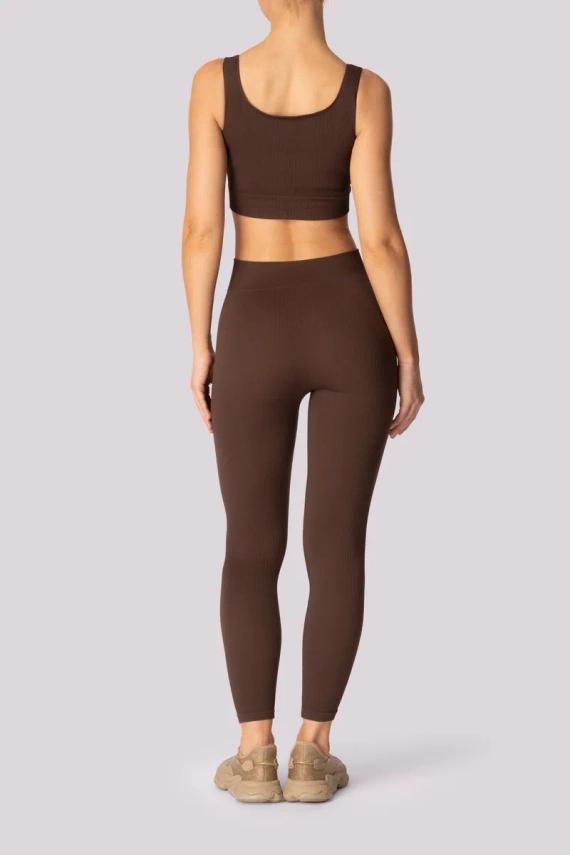 Gerippte Damenleggings Mona Caffe