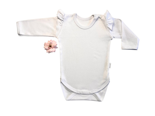 Ecrufarbener Mädchen-Body BD15227 – Baumwolle und zart