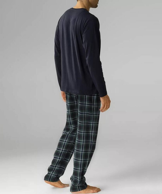 NMP-375 Herren-Langarmpyjama, atlantisch-blaugrün