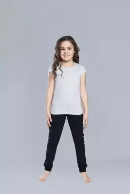 Tola T-Shirt für Mädchen, kurzarm Italienische Mode - melange