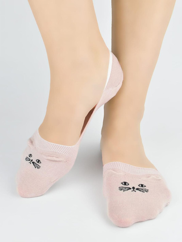 Ballerina Socken ST115 Damen Baumwolle Katze 3D Ohren rutschfest