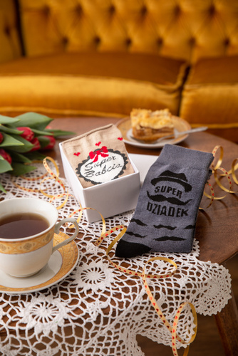 M40D Super Grandpa Lange Socken Italienische Mode - graphit