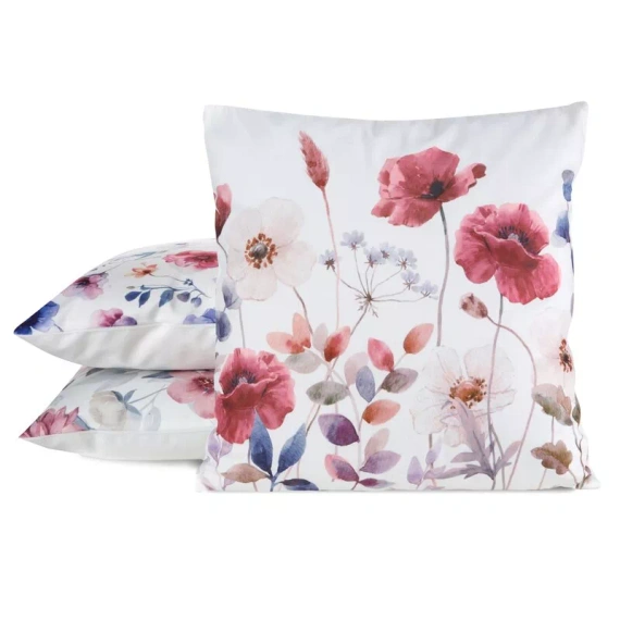 Kissenbezug 45x45 Mink 36 Eurofirany Samt Blumen dekorativ